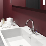 Смеситель для раковины 1/2 кер. MIXLINE ML07-04 п/шпильку (без подводки)