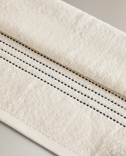 Zara Home - Банное полотенце с контрастной строчкой, белый, 90х150 см