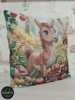 Декоративный гобеленовый чехол для интерьерной подушки Коняшка 38*38