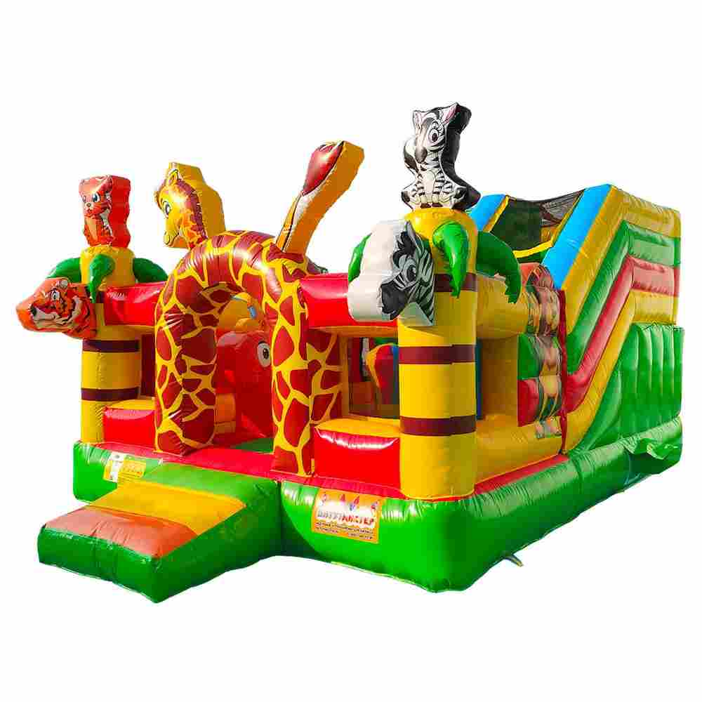 Коммерческий надувной батут "Сафари-экскурсия", с горкой 5*4*2,8 м