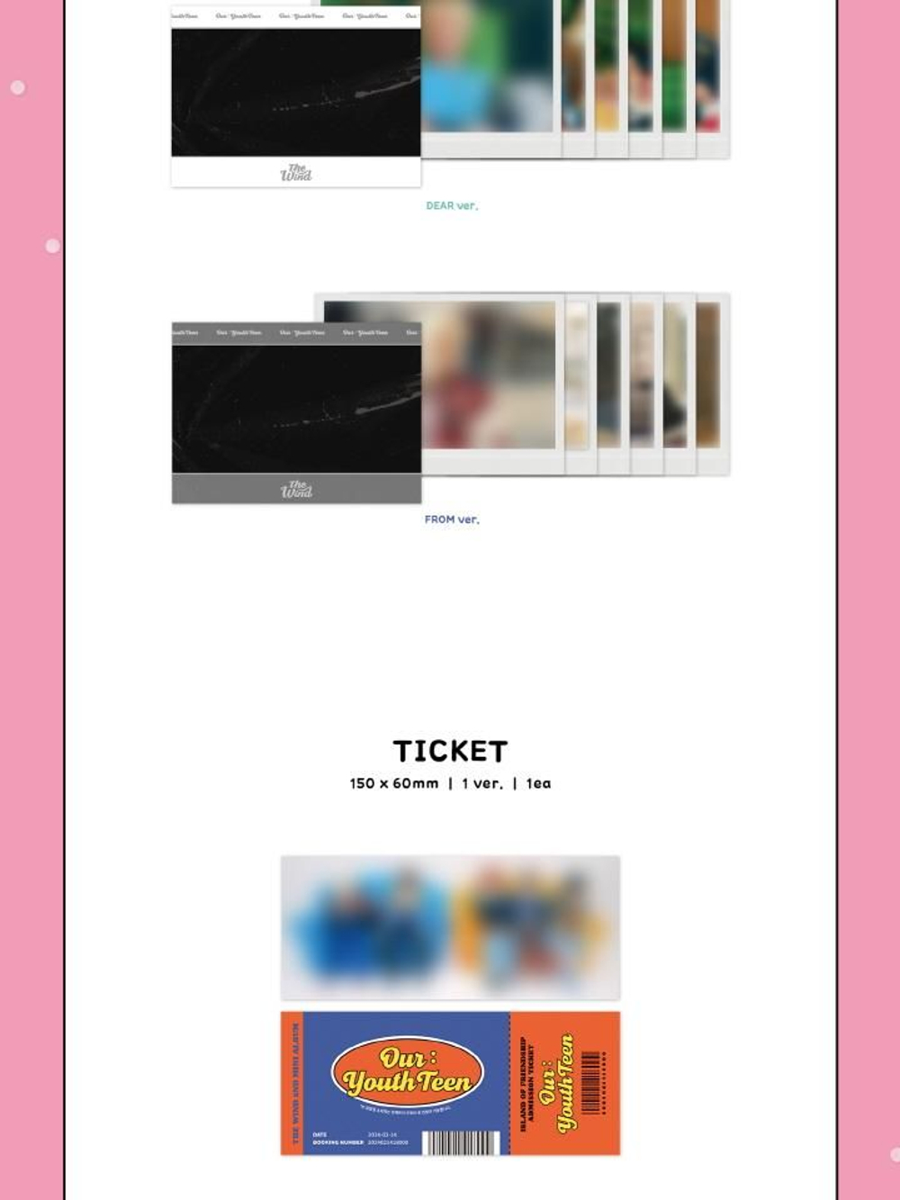 Альбом THE WIND - OUR : YOUTHTEEN 2nd Mini Album 2 Version SET