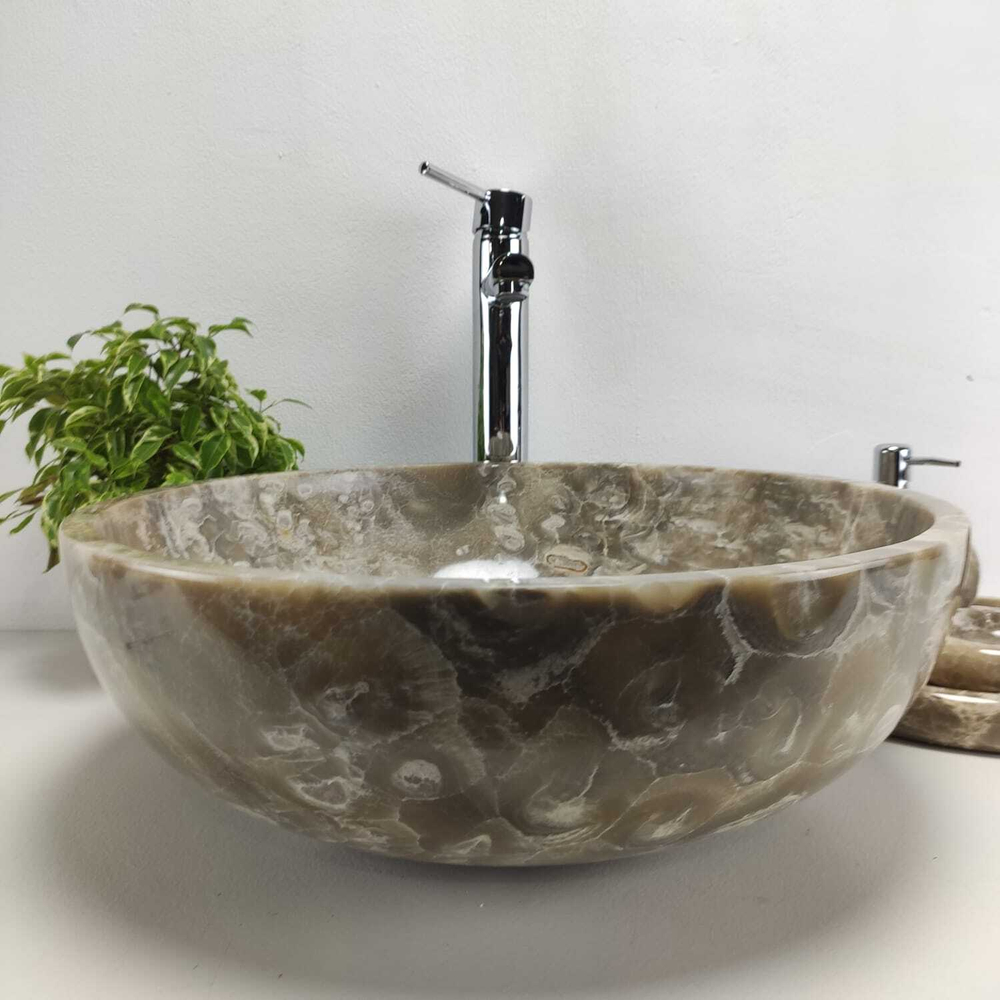 Раковина из оникса Bowl Grey Medium TinLip BO-61039 45*45*15