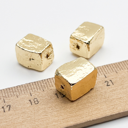 Бусина, цвет золото, размер 13*10 мм, цена за 1 шт