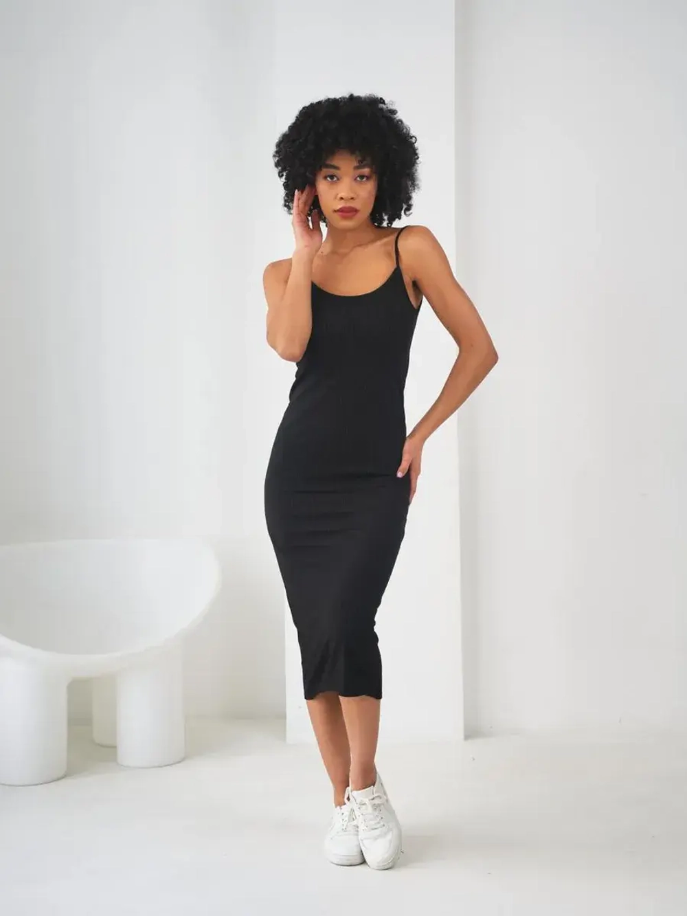 Платье летнее трикотажное лапша