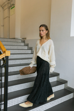 Серая юбка из мохера