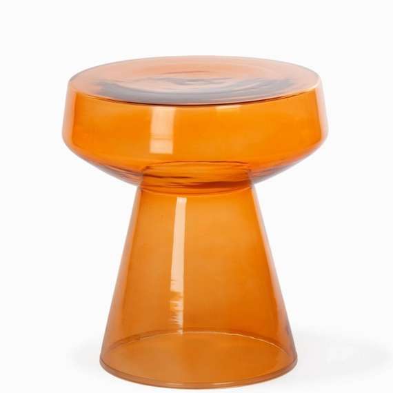 Кофейный столик Prosper Ø39х43 см, прозрачное оранжевое стекло