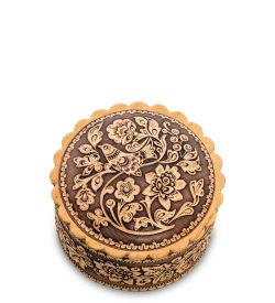 Народные промыслы BST-125/ 1 Шкатулка «Птица» мал. (береста)