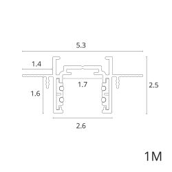Магнитный шинопровод встраиваемый в гипсокартон Arte Lamp