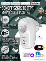 Умная Zigbee розетка Sonoff S26R2ZB, 16А/4000Вт (Работает с Яндекс Алисой)