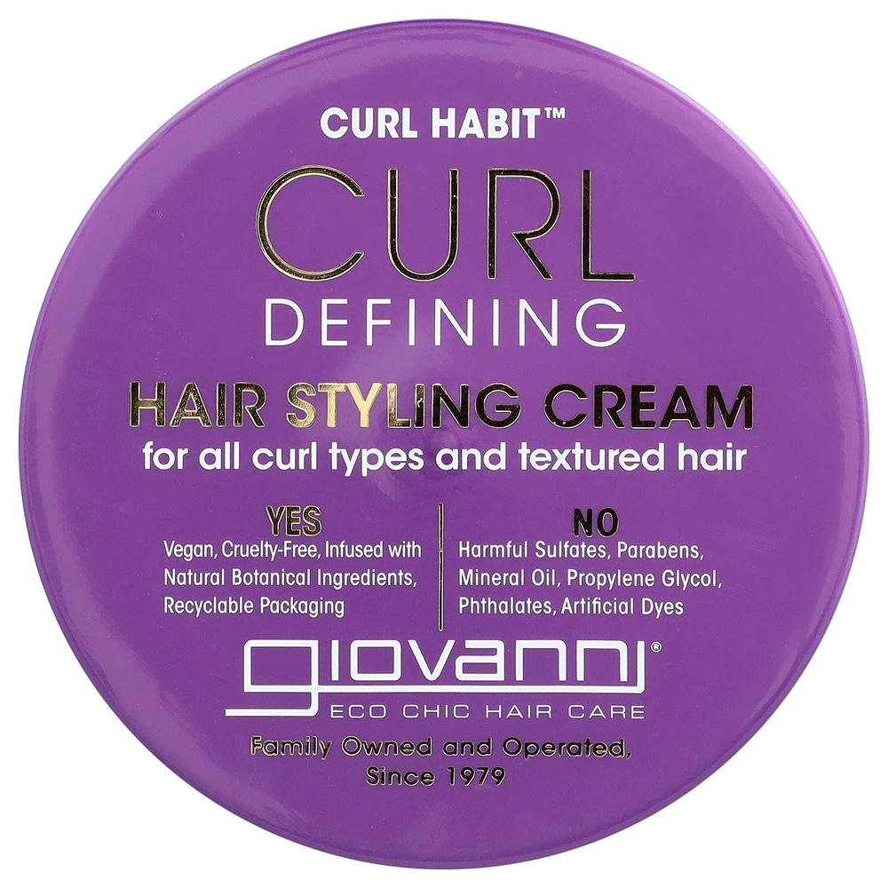 Giovanni, Curl Habit™, крем для укладки волос, для создания локонов, для всех типов локонов и текстурных волос, 295 мл (10 жидк. унций)