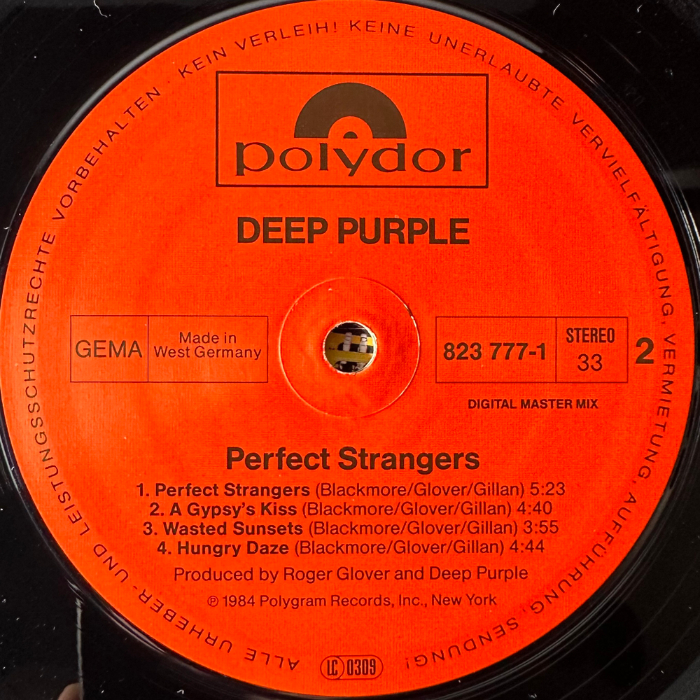 Deep Purple ‎– Perfect Strangers (Германия 1984г.)