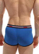 Мужские трусы-боксеры с логотипом Jolidon Men и контрастной тесьмой (Размер: XL) (Цвет: синий)