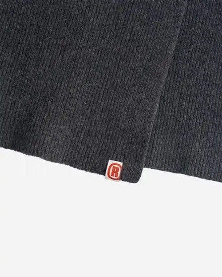 Шарф из шерсти мериноса серый