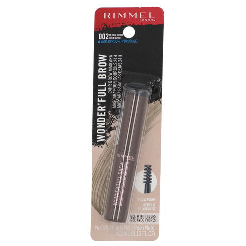 Rimmel London, Wonder'Full Brow, водостойкий продукт, 002 коричневый, 4,5 мл (0,15 жидк. унции)