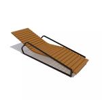 Шезлонг качалка «Океан» из сосны, тик