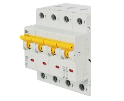 Автоматический выключатель ВА47-60M 4P C 25А 6кА IEK