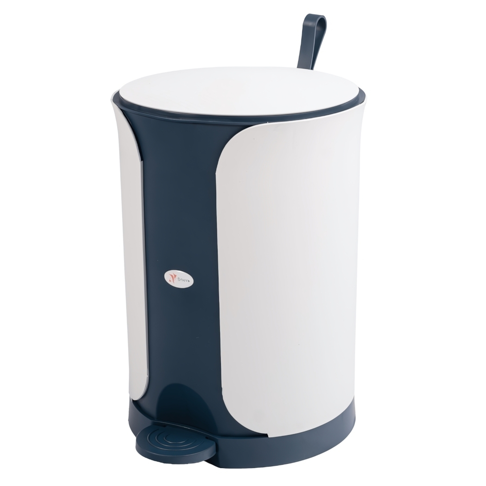 Ведро для мусора с педалью "Sтилъ" 11л, с ручкой для переноса, цвет синий