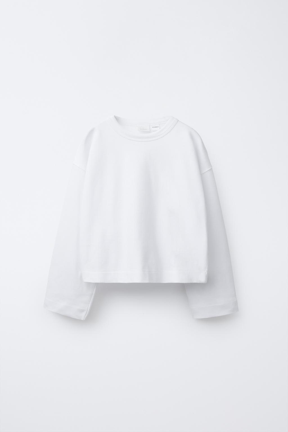 ZARA ФУТБОЛКА С ВЫШИВКОЙ НА СПИНЕ, БЕЛЫЙ