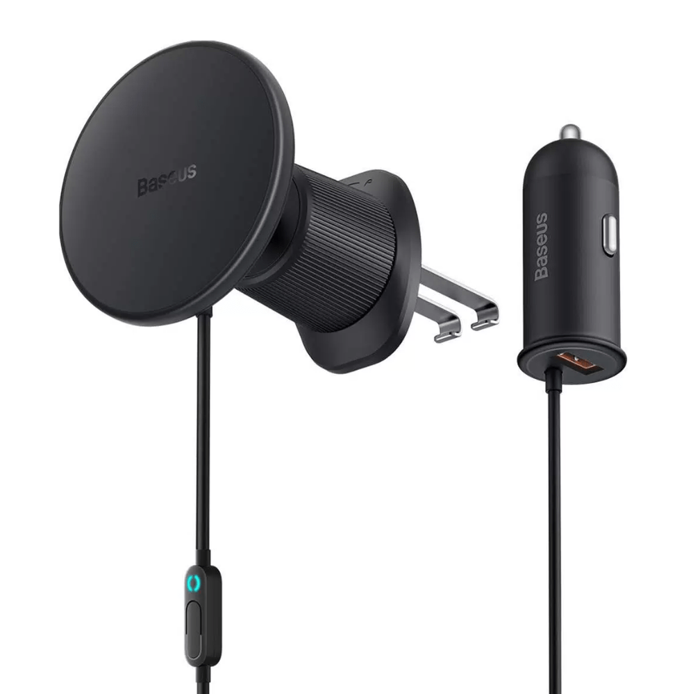 Автомобильный держатель Baseus CW01 с Беспроводной Зарядкой 15W-Черный