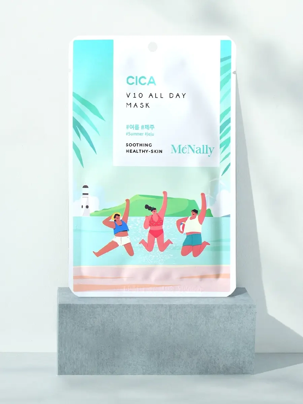 MCNALLY - МАСКА ТКАНЕВАЯ ДЛЯ ЛИЦА С ЭКСТРАКТОМ ЦЕНТЕЛЛЫ V10 ALL DAY MASK CICA, 25 ML