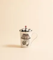 Кружка с розовой крышкой — Розовый зонт | Айшат Гасанова