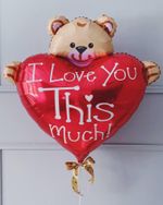 Медведь Шар фигура Сердце с мишкой (БГ-38)