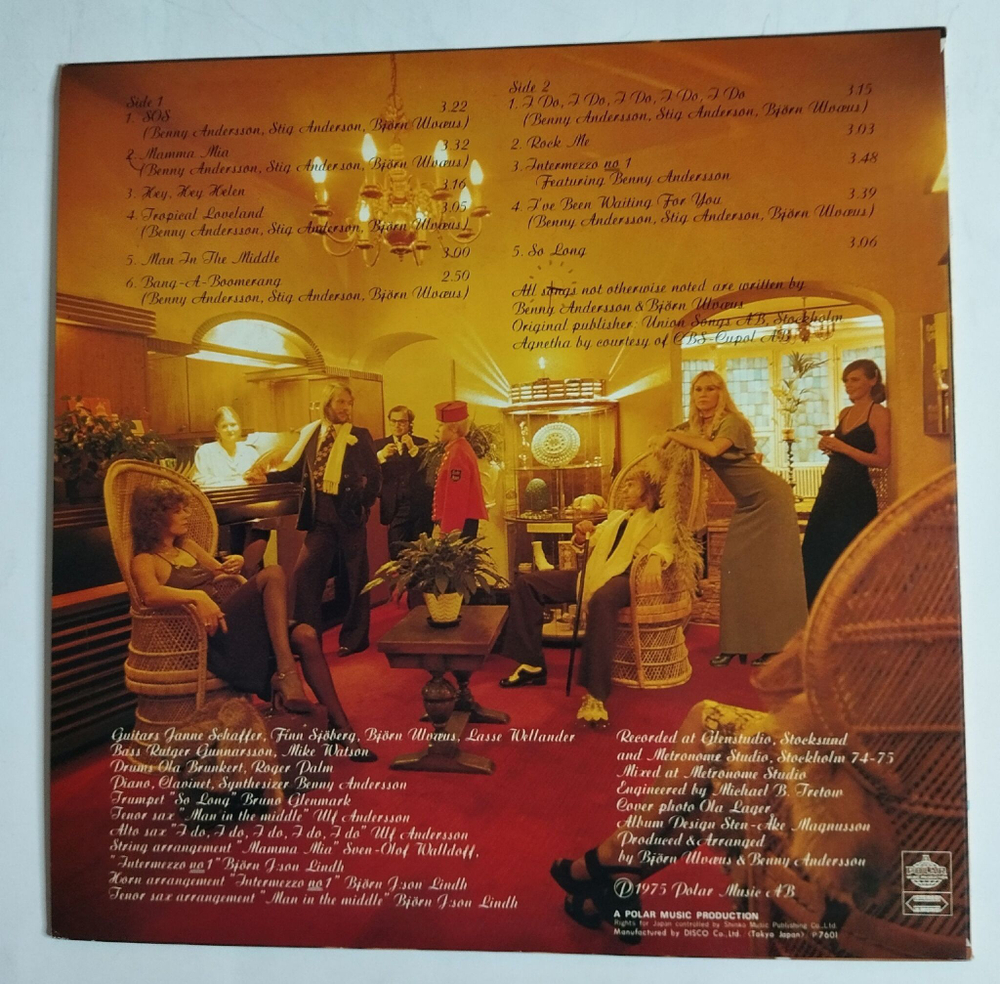 Винтажная виниловая пластинка LP ABBA АББА (Japan 1977) (No Obi)