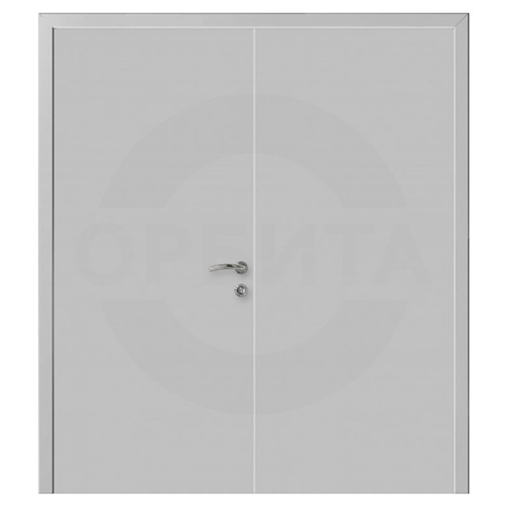 Дверь двупольная влагостойкая пластиковая KAPELLI classic Гладкая Моноколор серый 7035 + коробка