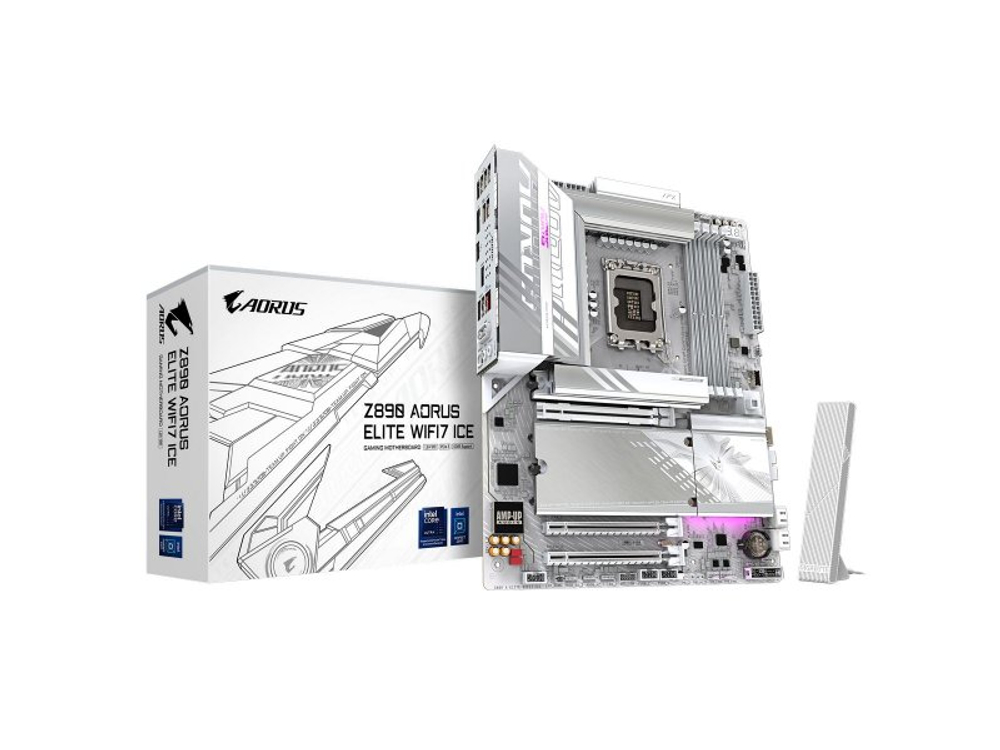 Материнская плата Gigabyte Z890 Aorus Elite Wf7 Ice, Socket LGA 1851, Intel Z890, ATX, RTL