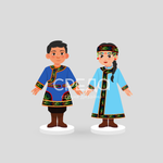 Большие стойки "Нанайский костюм"