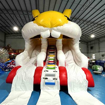 Надувная водная горка с бассейном «Бельчонок», 12*6,5*4,5 м