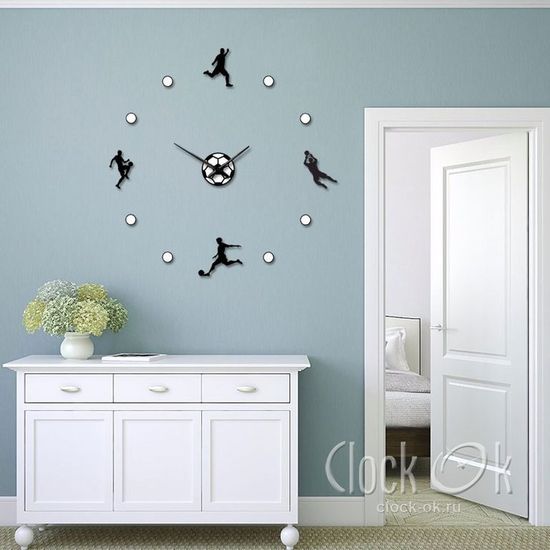Настенные 3D часы Футбол