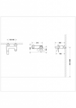 Смеситель для ванны с коротким изливом Bravat Iceberg