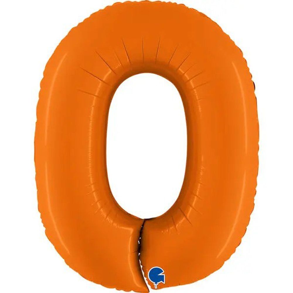 Цифра "0" Оранжевый Сатин