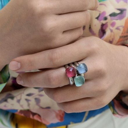 Кольцо Qudo FIRENZE 18 (S) Hellblau 107000/40-4733 18 размер 18