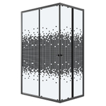 Душевое ограждение Niagara Eco NG-1012-14QBLACK (120х80х190) прямоугольник,раздвижное,черный,стекло мозаика,1 место