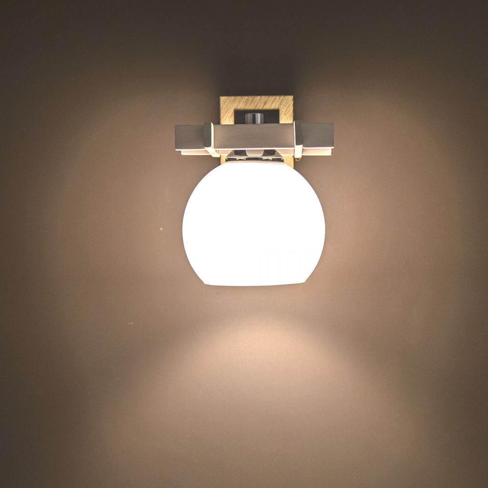 Citilux Нарита CL114312 Бра деревянное Белое Хром