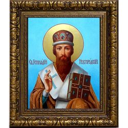 Геннадий Новгородский, Архиепископ, Святитель. Икона на холсте.