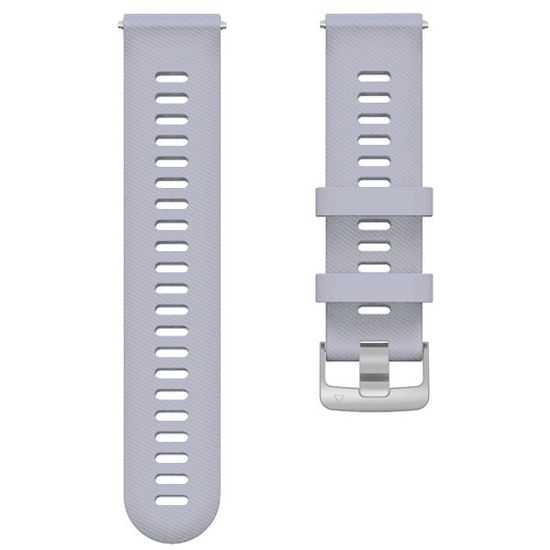 Ремешок 18 мм силиконовый для Garmin Venu 2S, Vivoactive 4S, Forerunner 255S, Forerunner 265S быстросъемный Quick Release (Белый)
