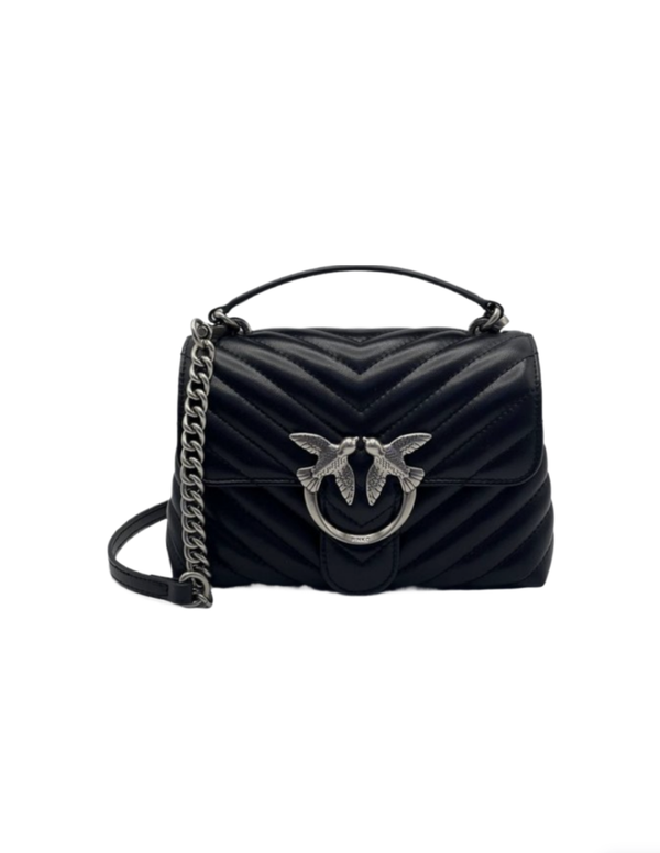 MINI LADY LOVE BAG PUFF - black/silver