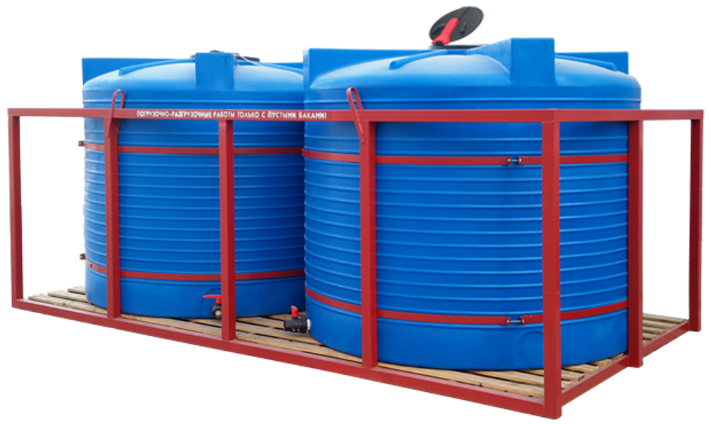 Кассета транспортная с пластиковыми емкостями STERH 2х4500T 10000 л.(420x215x185см;синий) - арт.555103