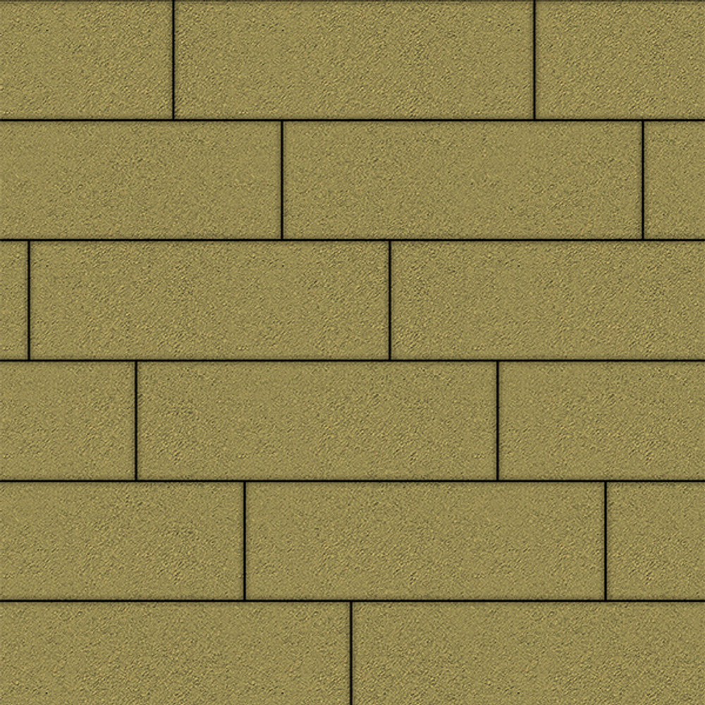 Тротуарная плитка ПРЯМОУГОЛЬНИК 750х250 мм - Стандарт Желтый