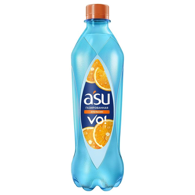 Вода питьевая ASU со вкусом Апельсина газированная 1 л/бут 12 бут/упак