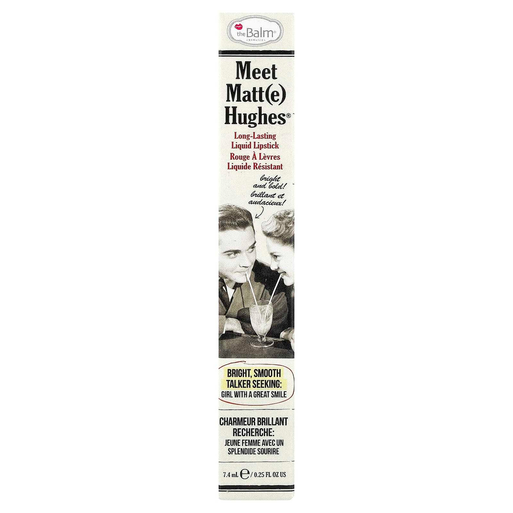 theBalm Cosmetics, Meet Matt (e) Hughes®, жидкая губная помада длительного действия, Adoring, 7,4 мл (0,25 жидк. Унции)