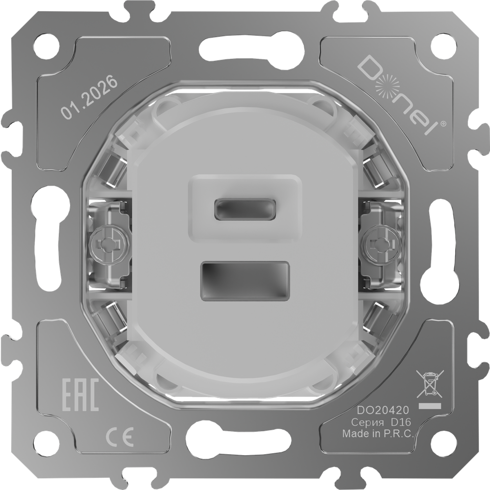 USB зарядное устройство 20Вт тип A+С 3100мА быстрая зарядка,  серия D16