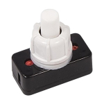 Выключатель-кнопка 250V 1А (2с) ON-OFF белый (для настольной лампы) Rexant 36-3010