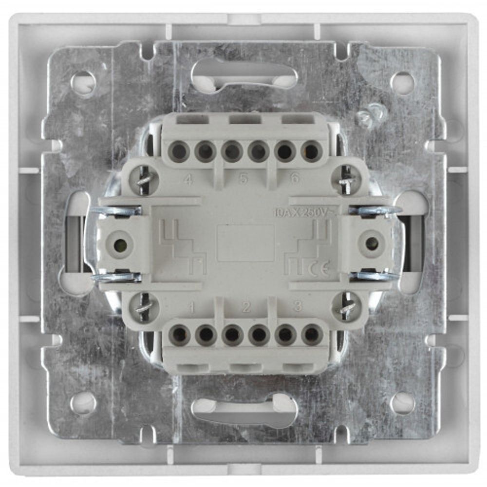 Переключатель Intro Plano 1-103-01 одноклавишный 10А-250В, IP20, СУ, белый | Intro Plano Белый