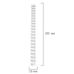 Пружины пластиковые для переплета, КОМПЛЕКТ 100 шт., 19 мм (для сшивания 121-150 л.), белые, BRAUBERG