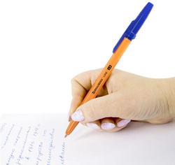 143331 Ручка шариковая BRAUBERG ORANGE Line Cиняя корпус оранжевый .узел 1мм (50шт) 143331