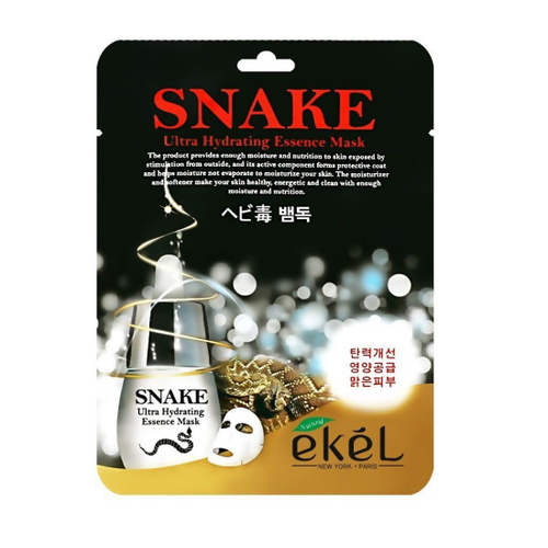 ЕКЕЛ/EKEL UltraHydratingEssence Snake Маска д/л 25мл ткан пептидЗмеи /Корея (274635)